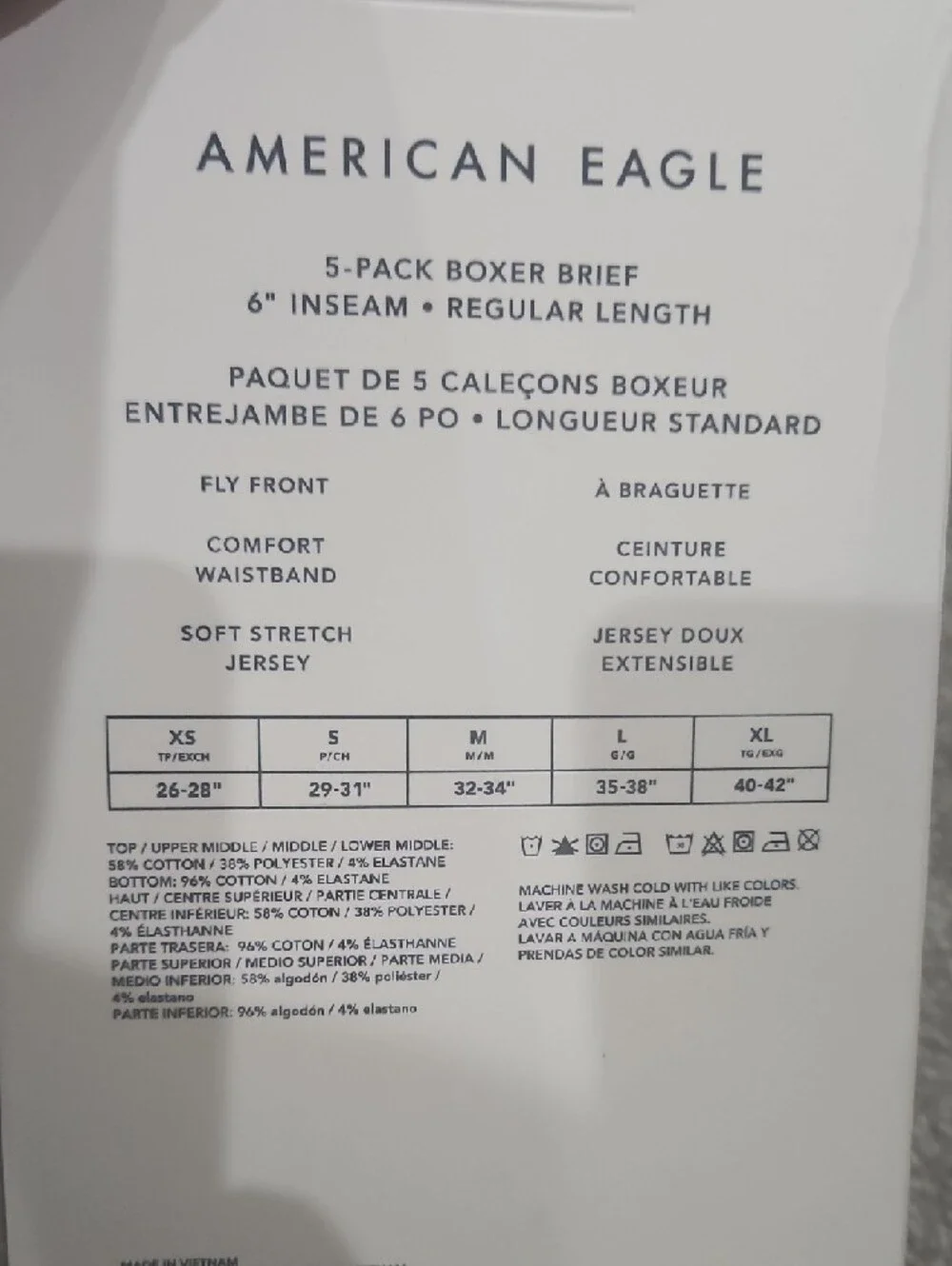 American Eagle Outfitters 5-Pack Boxer Briefs - Red, Green, Blue, Gray, Black